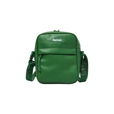 Pre-owned Supreme Leather Shoulder Bag 'green'