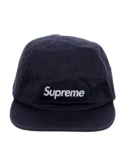 Pre-owned Supreme Leather Strap Camp Cap In Blue