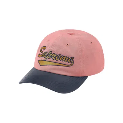 Pre-owned Supreme Leather Visor 6-panel 'pink'