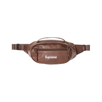 Pre-owned Supreme Leather Waist Bag 'brown'