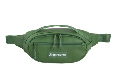 Pre-owned Supreme Leather Waist Bag Green