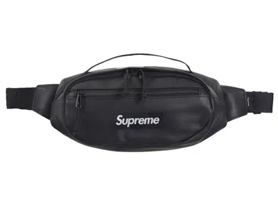 Pre-owned Supreme Leather Waist Bag In Black