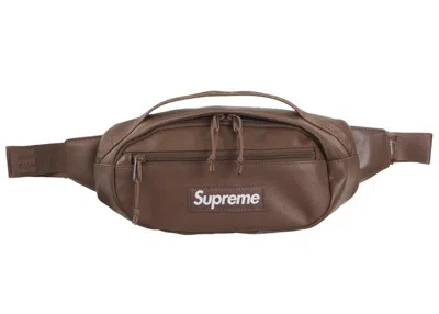 Pre-owned Supreme Leather Waist Bag In Brown