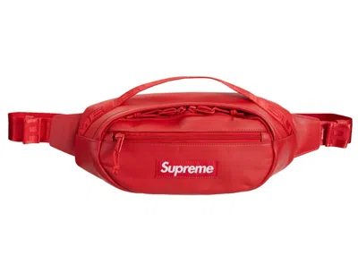 Pre-owned Supreme Leather Waist Bag In Red
