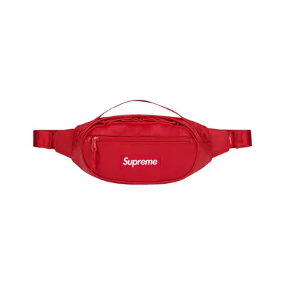 Pre-owned Supreme Leather Waist Bag 'red'