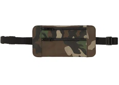 Pre-owned Supreme Leather Waist/shoulder Pouch In Woodland Camo