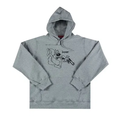 Pre-owned Supreme Lee Hooded Sweatshirt 'heather Grey' | Men's Size L In Gray