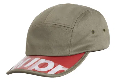 Pre-owned Supreme Lenticular Visor Camp Cap In Olive