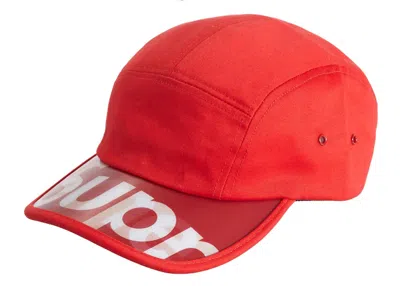 Pre-owned Supreme Lenticular Visor Camp Cap In Red
