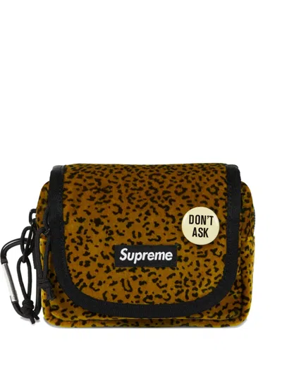 Supreme Leopard Belt Bag In Brown