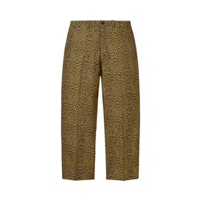 Pre-owned Supreme Leopard Wool Trouser 'tan' | Men's Size 34 In Brown