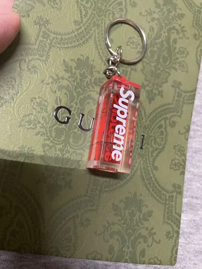 Pre-owned Supreme Level Keychain In Red