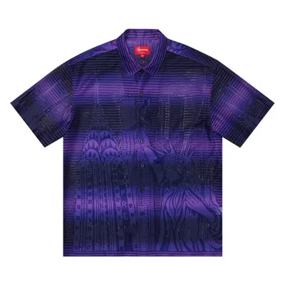 Pre-owned Supreme Liberty Lace Short-sleeve Shirt 'purple'