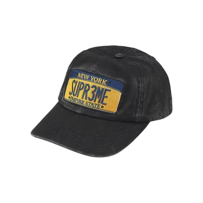 Pre-owned Supreme License Plate 6-panel 'black' | Men's Size Onesize