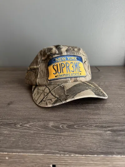 Pre-owned Supreme License Plate 6 Panel Hat In Multi