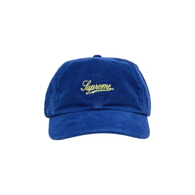 Pre-owned Supreme Lightweight Moleskin 6-panel 'blue' | Men's Size Onesize