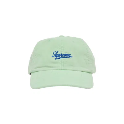 Pre-owned Supreme Lightweight Moleskin 6-panel 'green' | Men's Size Onesize