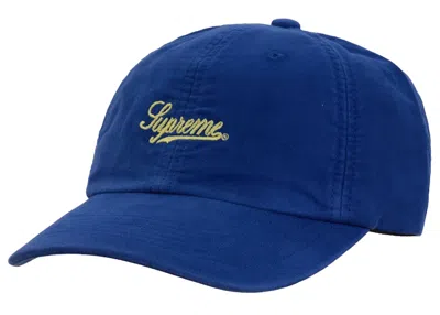 Pre-owned Supreme Lightweight Moleskin 6 Panel In Blue