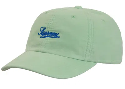 Pre-owned Supreme Lightweight Moleskin 6 Panel In Green