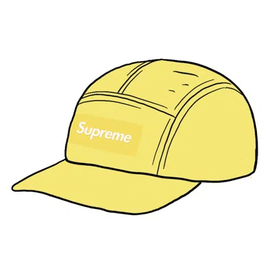 Pre-owned Supreme Linen Camp Cap In Lime