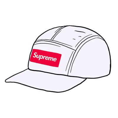 Pre-owned Supreme Linen Camp Cap In White