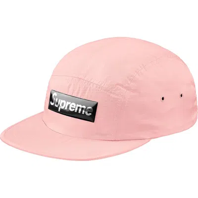 Pre-owned Supreme Liquid Metal Logo Camp Cap In Pink