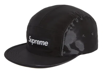 Pre-owned Supreme Liquid Silk Camp Cap In Black