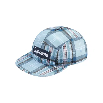 Pre-owned Supreme Lochcarron Camp Cap 'light Blue' | Men's Size Onesize