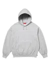 Supreme Logo Appliqué Hoodie In Gray