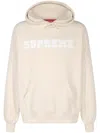 Supreme Logo-appliquéd Hoodie In Neutrals