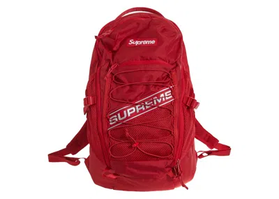 Pre-owned Supreme Logo Backpack In Red