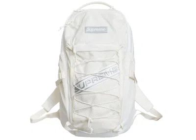 Pre-owned Supreme Logo Backpack In White