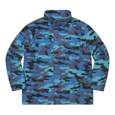 Supreme Logo Camo M-65 Jacket 'blue Black'