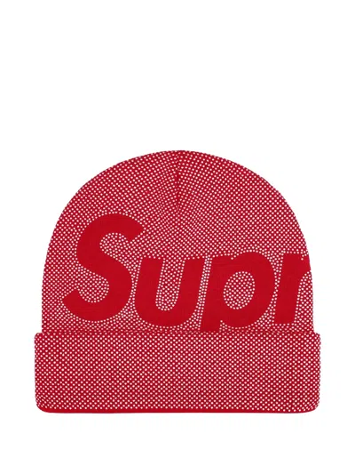 Supreme Logo-detail Beanie In Pink