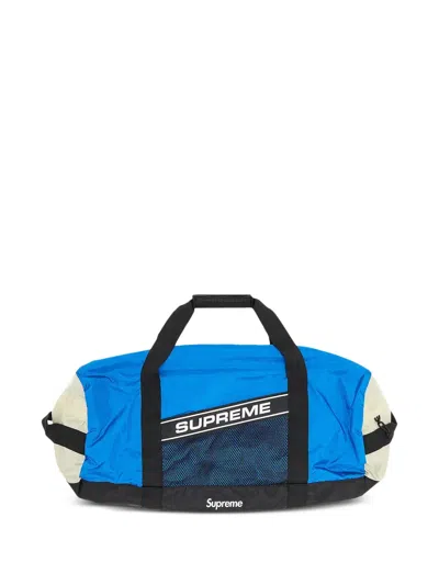 Supreme Logo Duffle Bag In Blue