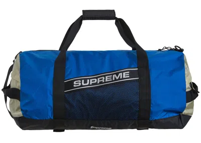 Pre-owned Supreme Logo Duffle Bag In Blue