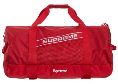 Pre-owned Supreme Logo Duffle Bag In Red