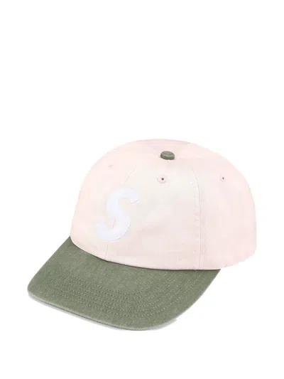 Supreme Logo-embroidered Cap In Pink