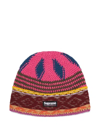 Supreme Logo-embellished Beanies Hat In Multi