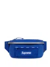 Supreme Logo-patch Belt Bag In Blue