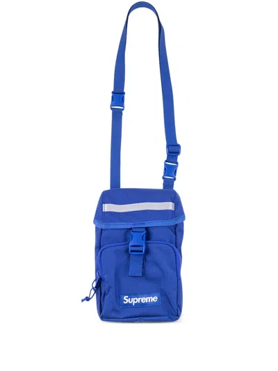 Supreme Logo-patch Camera Bag In Blue