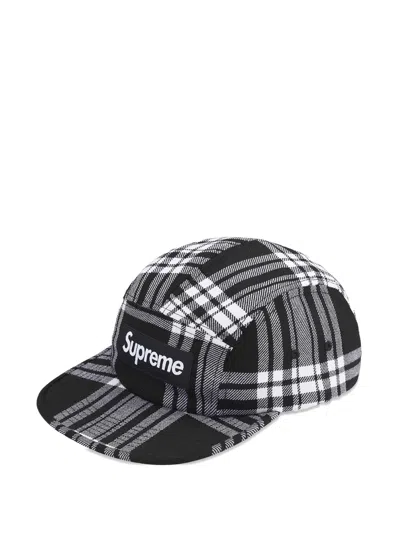 Supreme Logo-patch Cap In Black