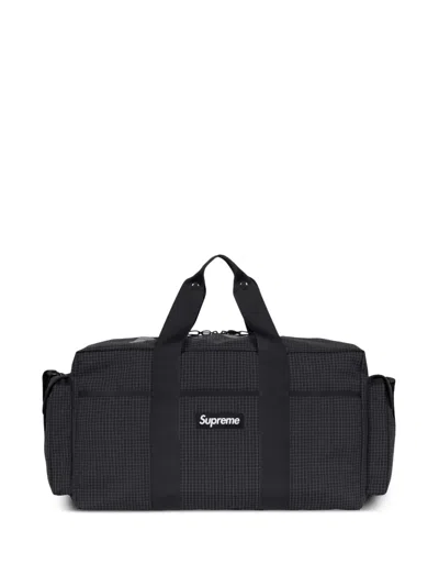Supreme Logo-patch Duffle Bag In Black