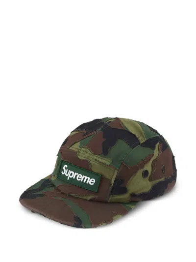 Supreme Logo-patch Hat In Green