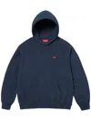 Supreme Logo-patch Hoodie In Blue