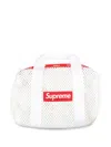 Supreme Logo-patch Mini Mesh Duffle Bag In White