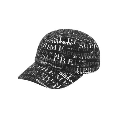 Pre-owned Supreme Logo Pattern 6-panel 'black'