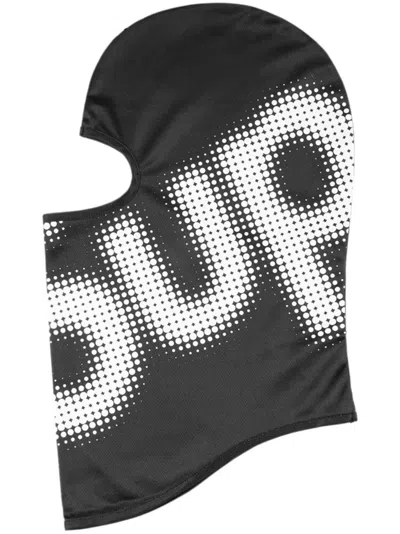 Supreme Logo-print Balaclava In Black