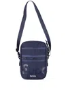 Supreme Logo-print Grid-pattern Shoulder Bag In 蓝色