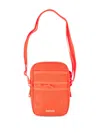 Supreme Logo-print Grid-pattern Shoulder Bag In Orange